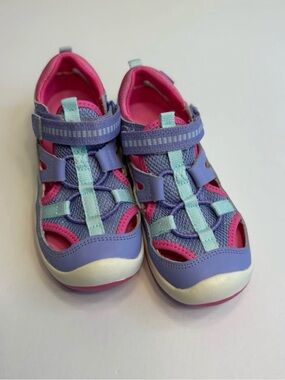 Stride Rite Liam Sandal/Water Shoe - purple/pink/aqua- toddler size 9.5M
